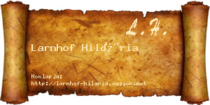 Larnhof Hilária névjegykártya